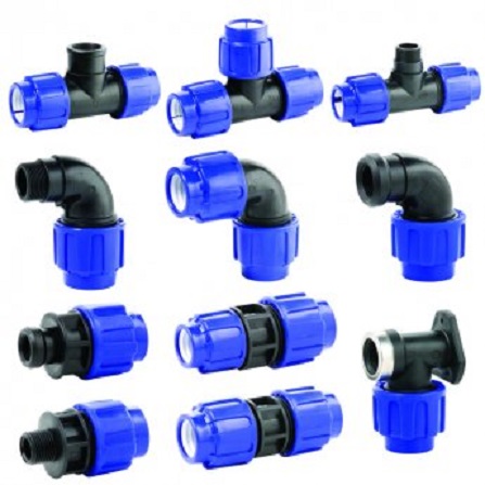 PP Compression Fittings for HDPE Pipe