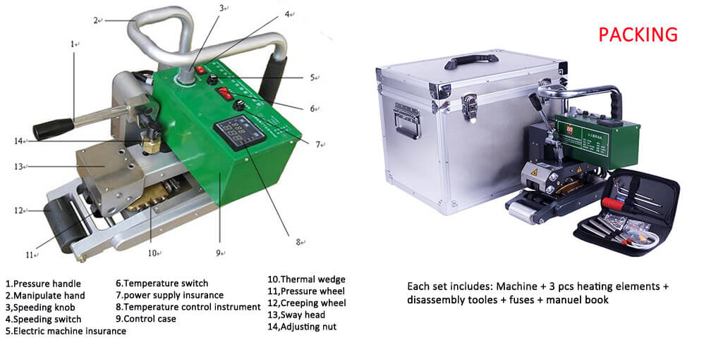 Geomembrana Máquina de Soldadura BGT-900 Series para Geomembrana HDPE